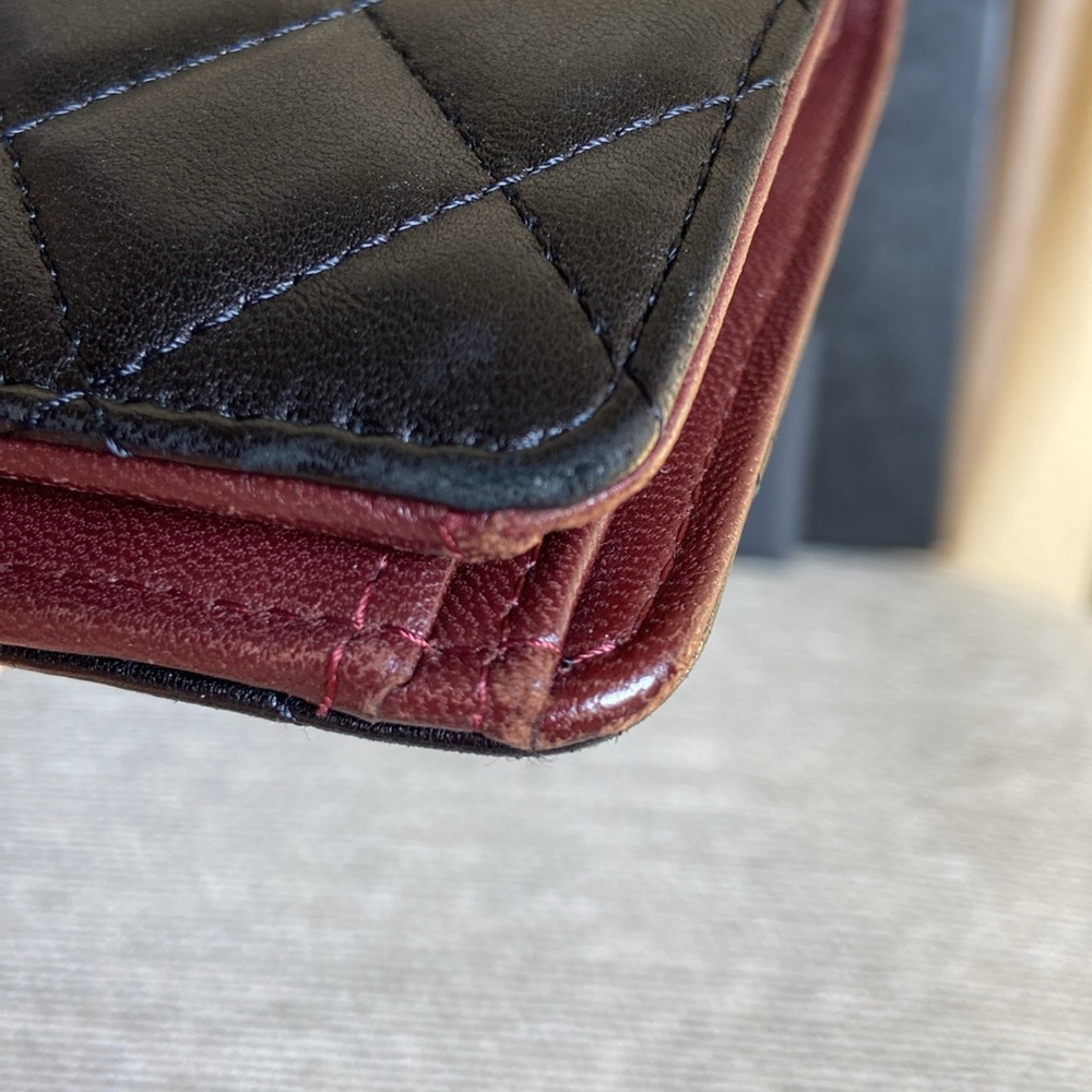 SOLD Chanel Black Quilted Bifold w/ Silver CC - Picture 8 of 13